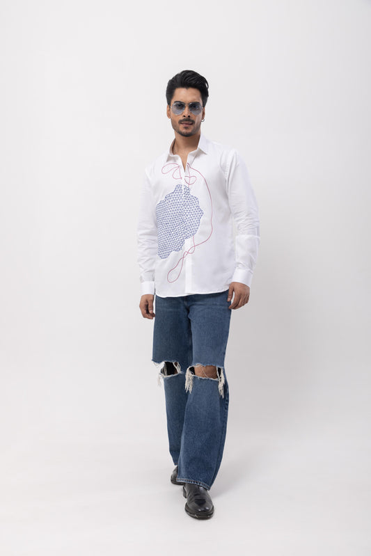 BRAIN - HAND EMBROIDERED DESIGNER SHIRT