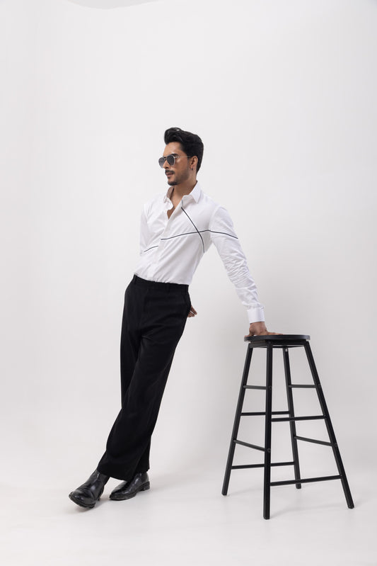CROSS YOUR HEART - HAND EMBROIDERED DESIGNER SHIRT