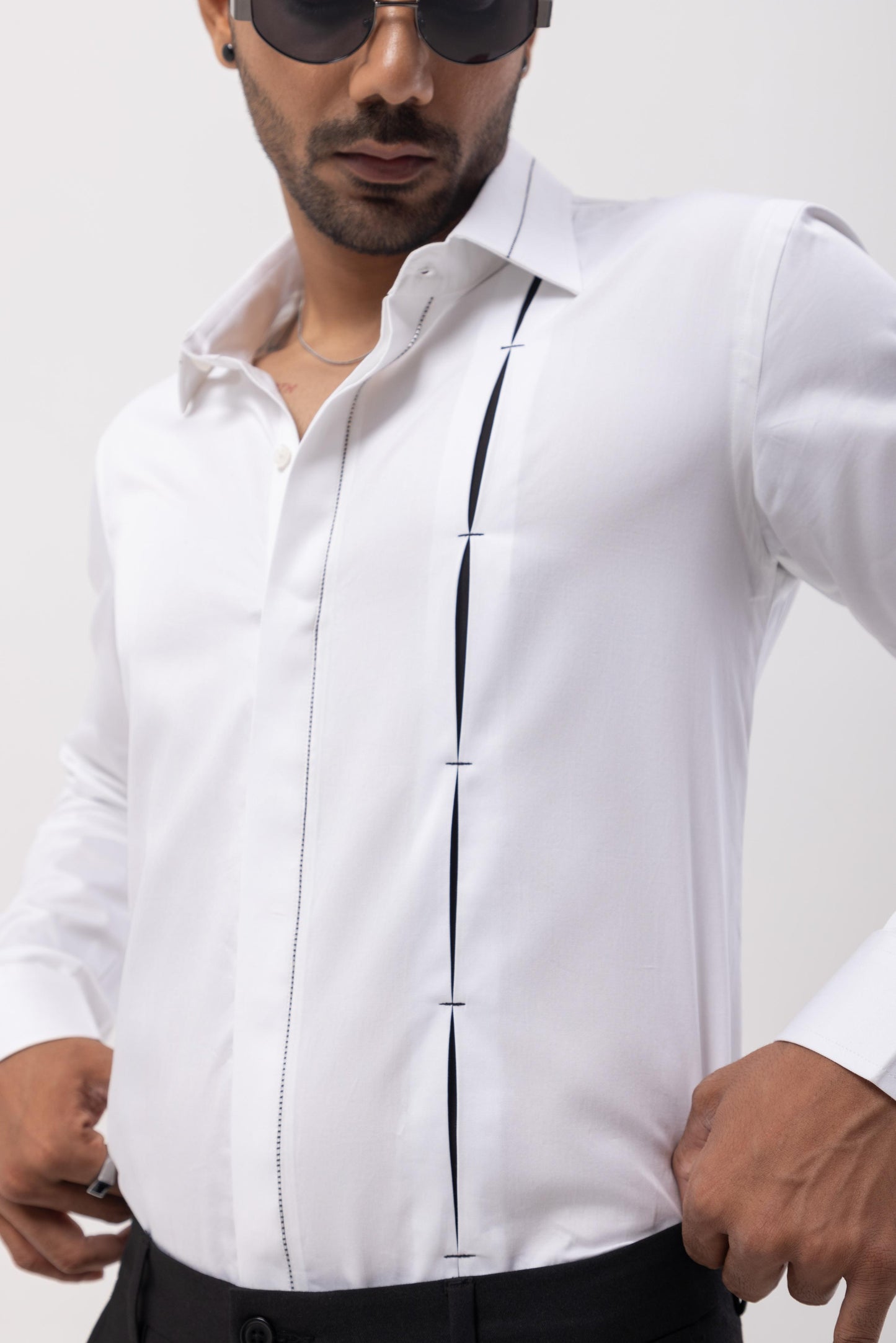 PEEK-A-BOO - HAND EMBROIDERED DESIGNER SHIRT