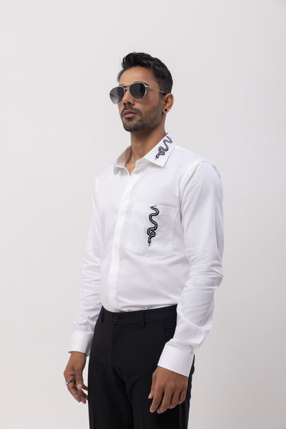 3 SNAKES - HAND EMBROIDERED DESIGNER SHIRT