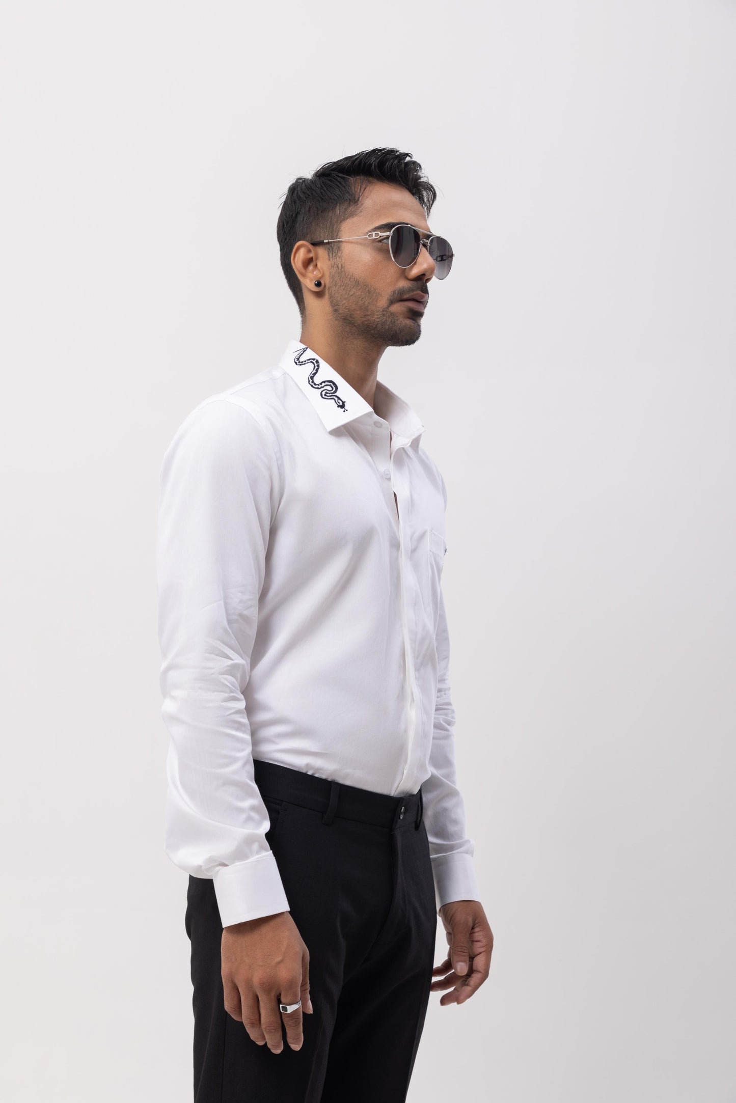3 SNAKES - HAND EMBROIDERED DESIGNER SHIRT