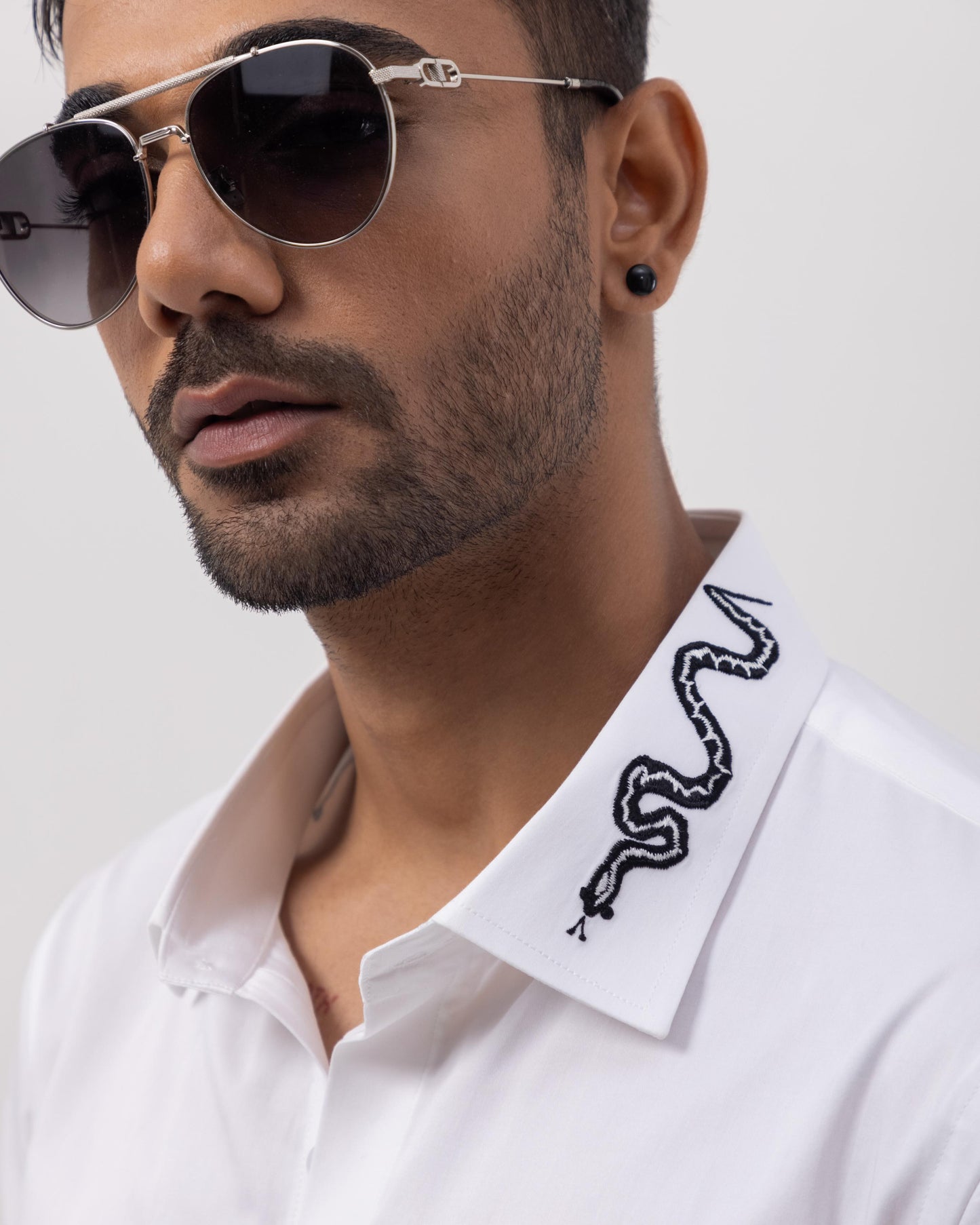3 SNAKES - HAND EMBROIDERED DESIGNER SHIRT