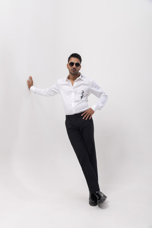 3 SNAKES - HAND EMBROIDERED DESIGNER SHIRT