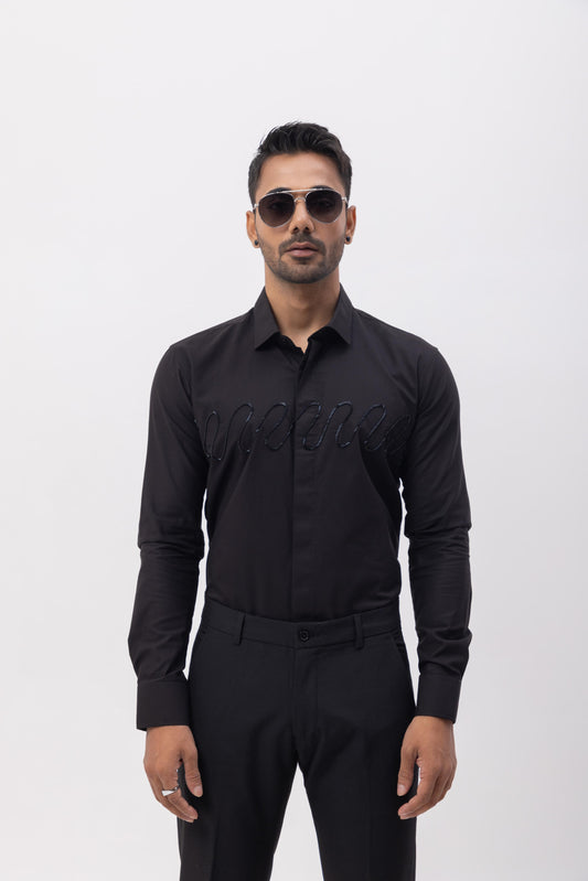 WAVE- HAND EMBROIDERED DESIGNER SHIRT