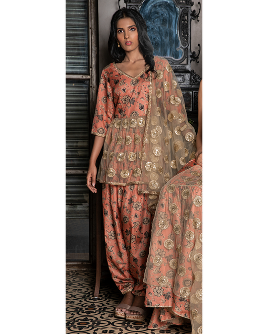 SHORT ANARKALI KURTI SET