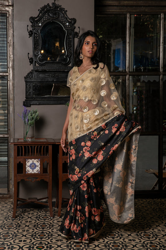 HALF AND HALF SAREE