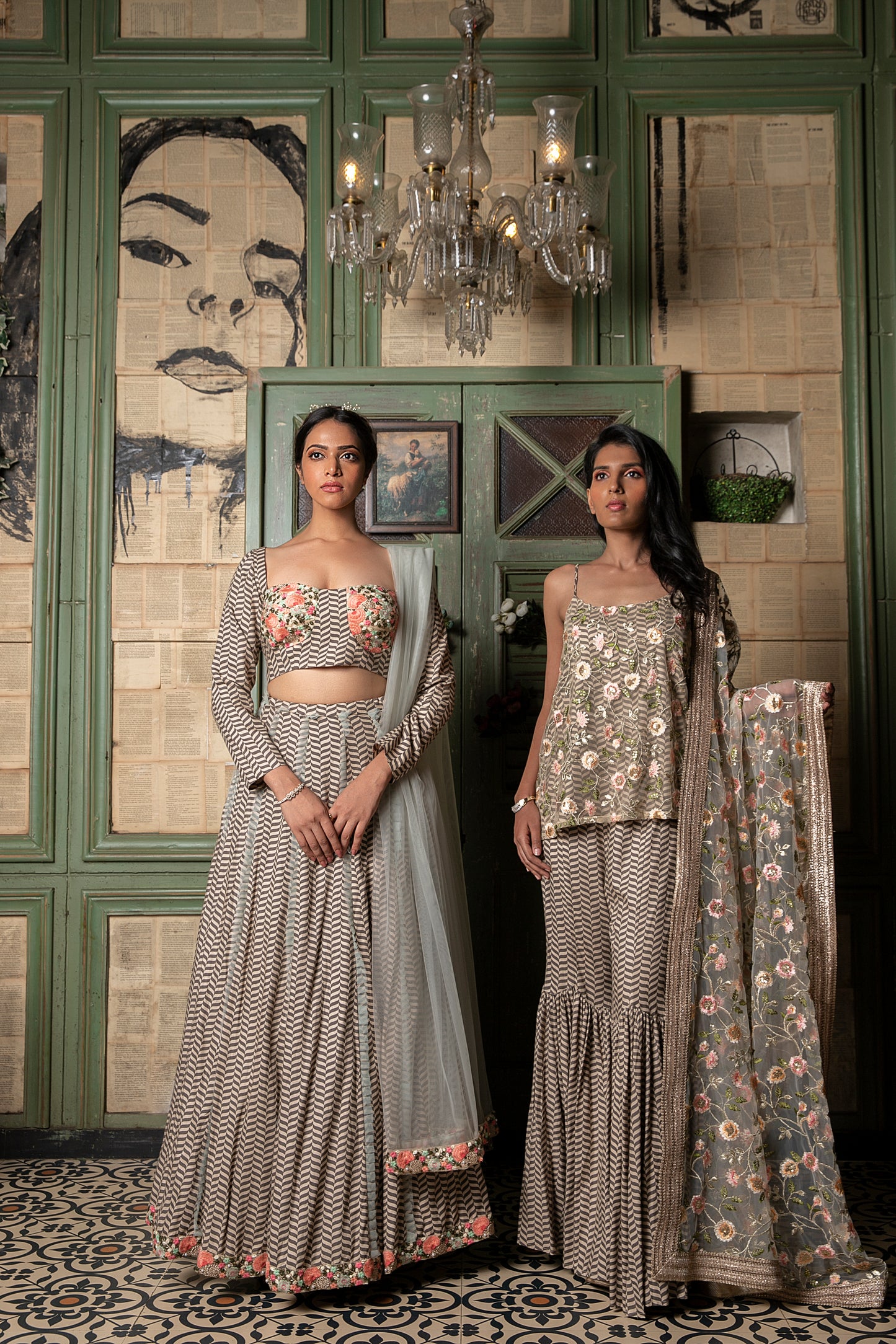 GEO PRINT SHARARA SET