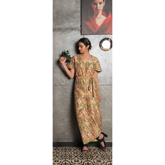 ELEGANT BROCADE JUMPSUIT