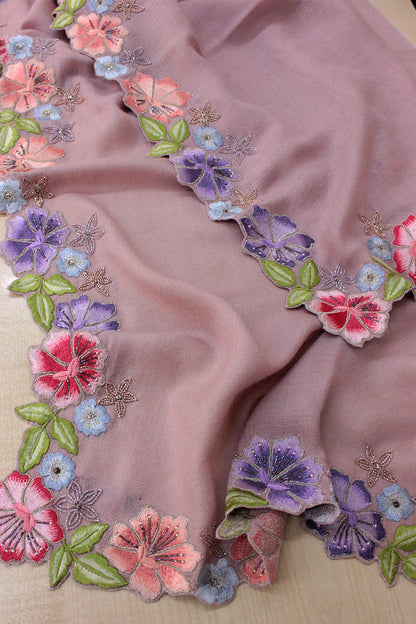 FLORAL SPRINKLE EMBROIDERED STOLE