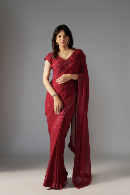 RED SAREE