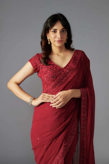 RED SAREE