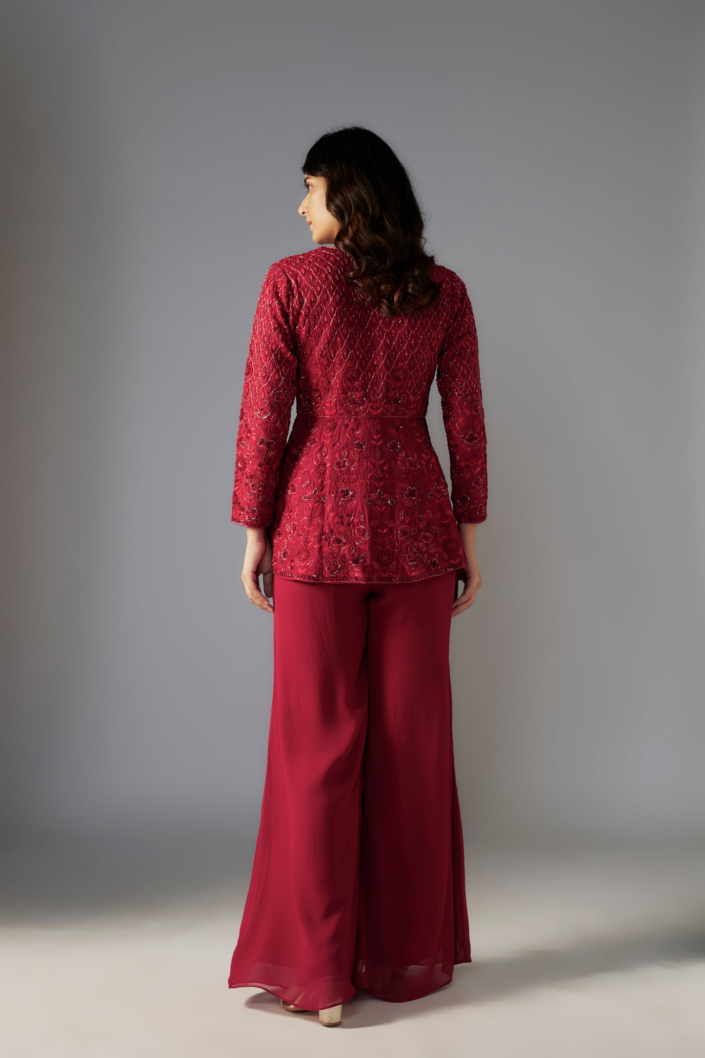 RED SHARARA SET