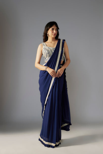 NAVY SAREE