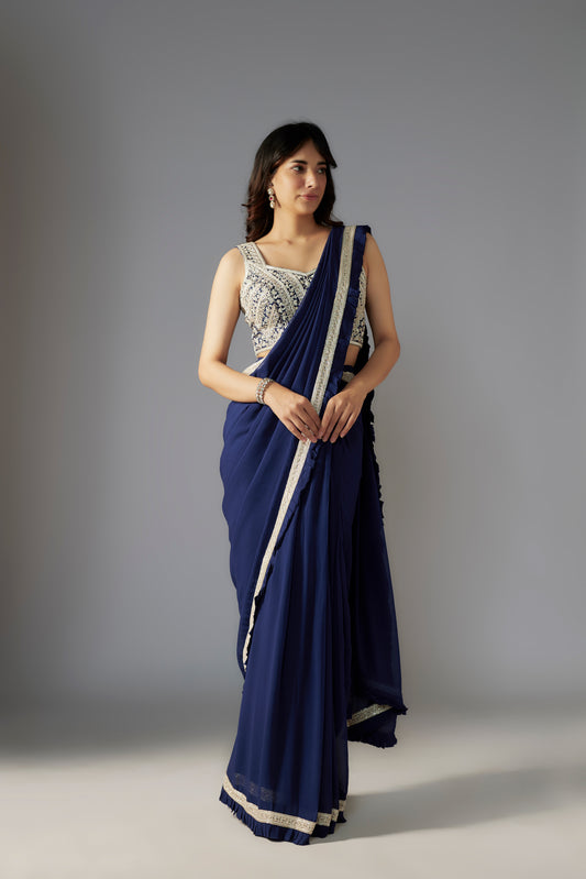 NAVY SAREE