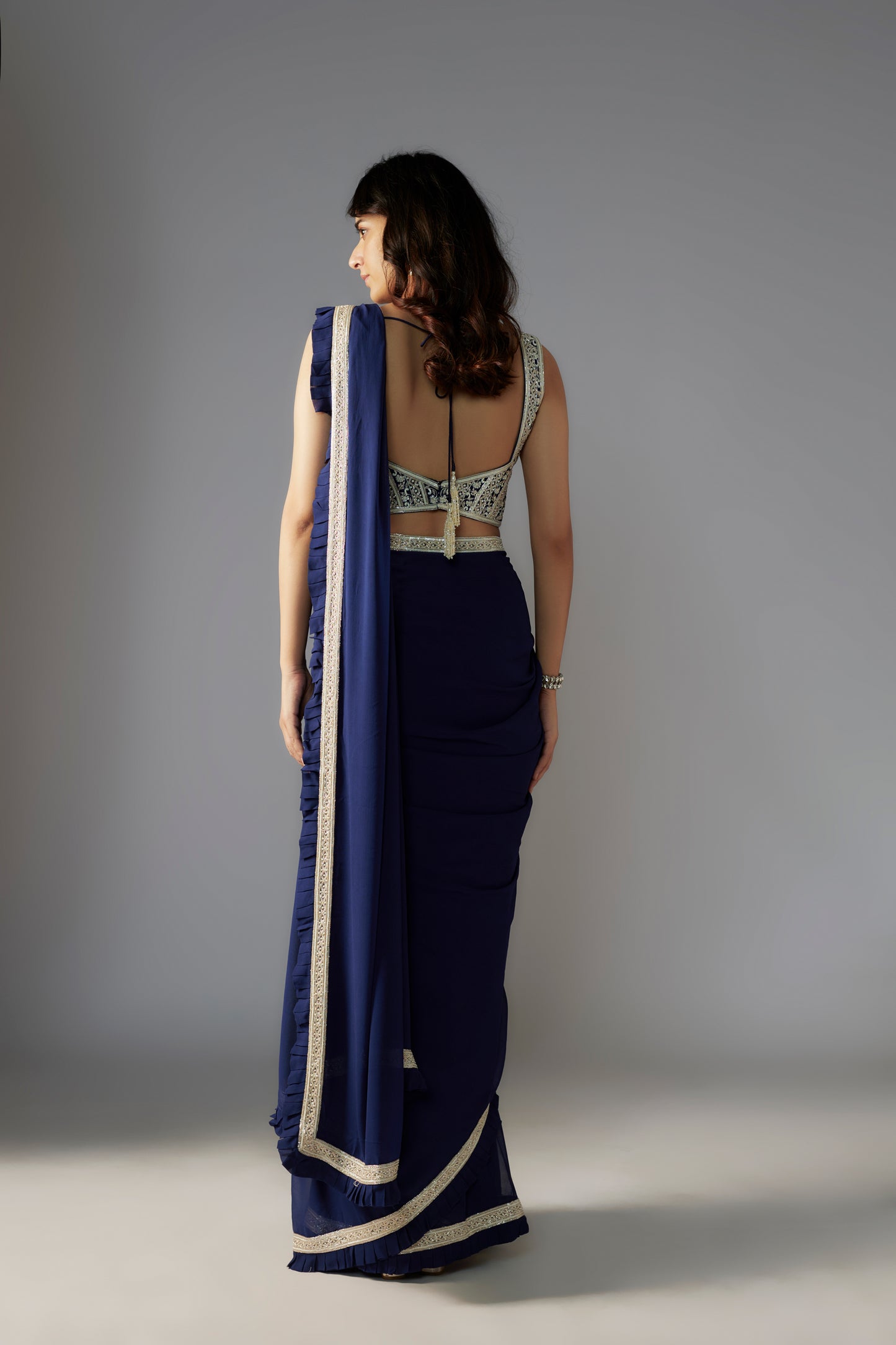 NAVY SAREE