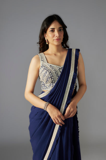 NAVY SAREE