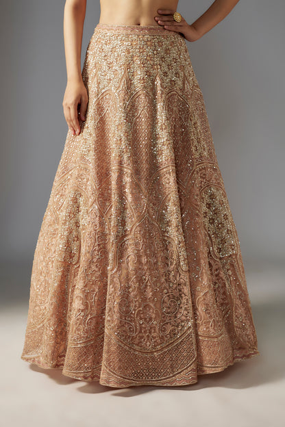 NUDE LEHENGA SET