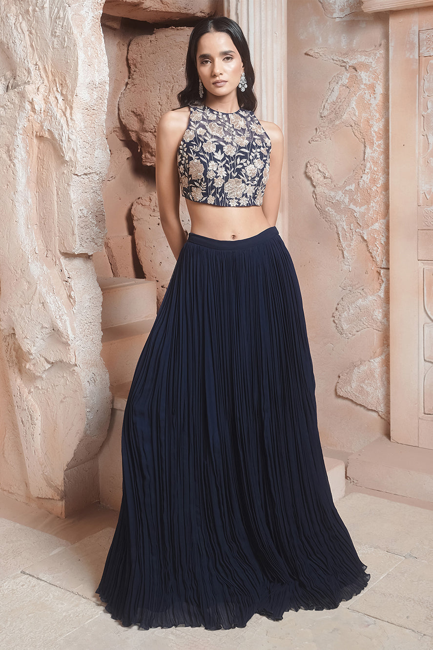 NAVY SKIRT SET