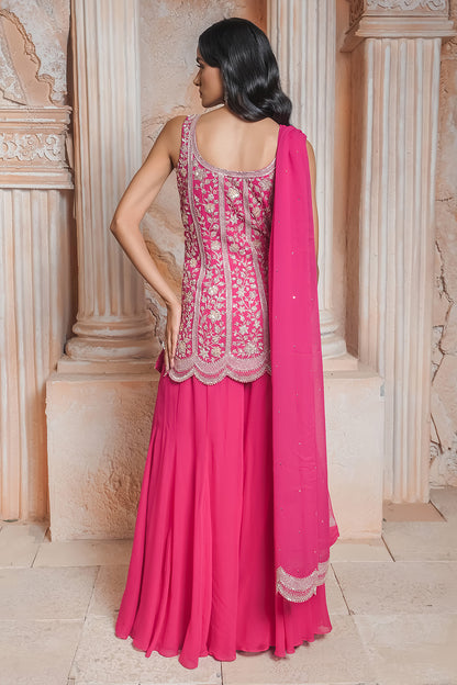 FUCHSIA PINK  KURTI SET