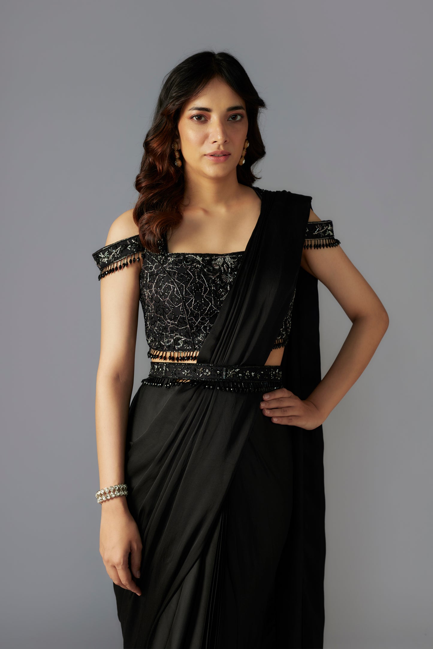 BLACK SAREE