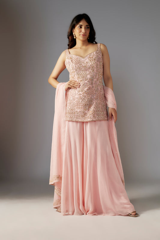 PINK SHARARA SET