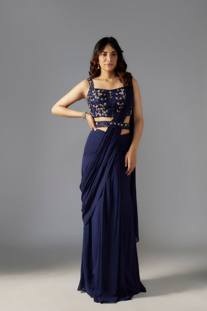 NAVY SAREE