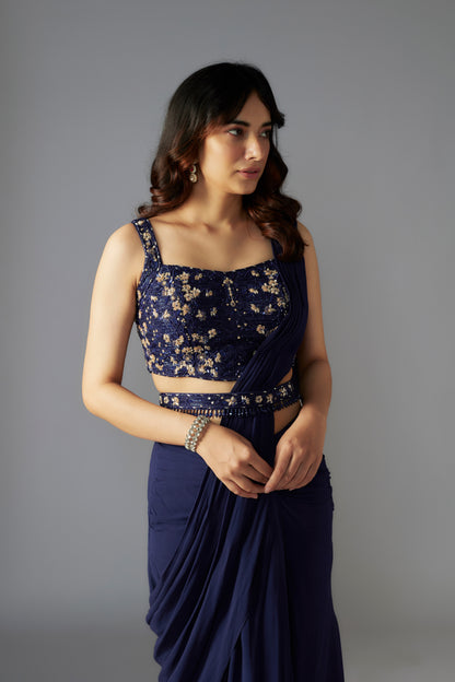 NAVY SAREE