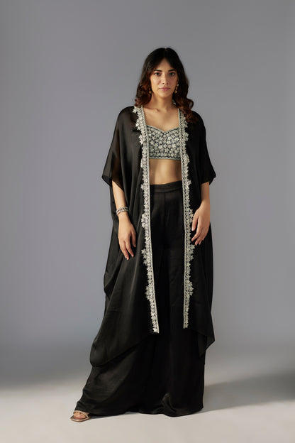 BLACK SHARARA SET