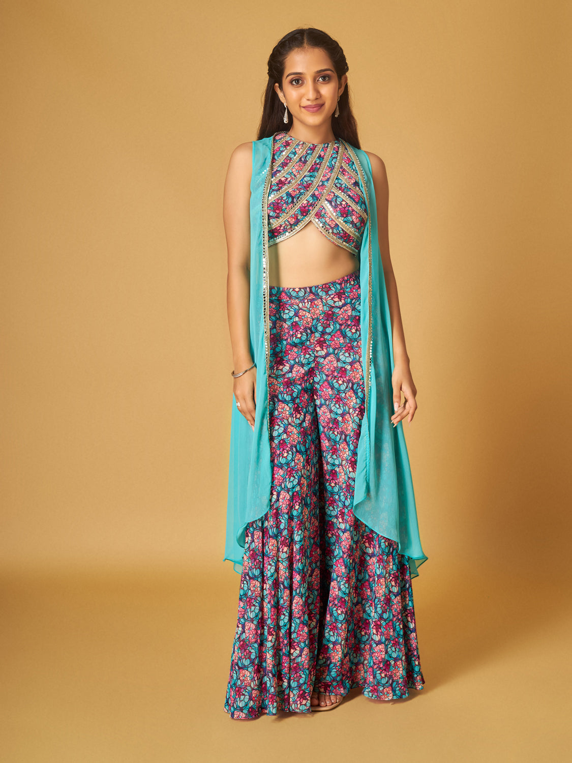 MULTI COLOR SHARARA SET