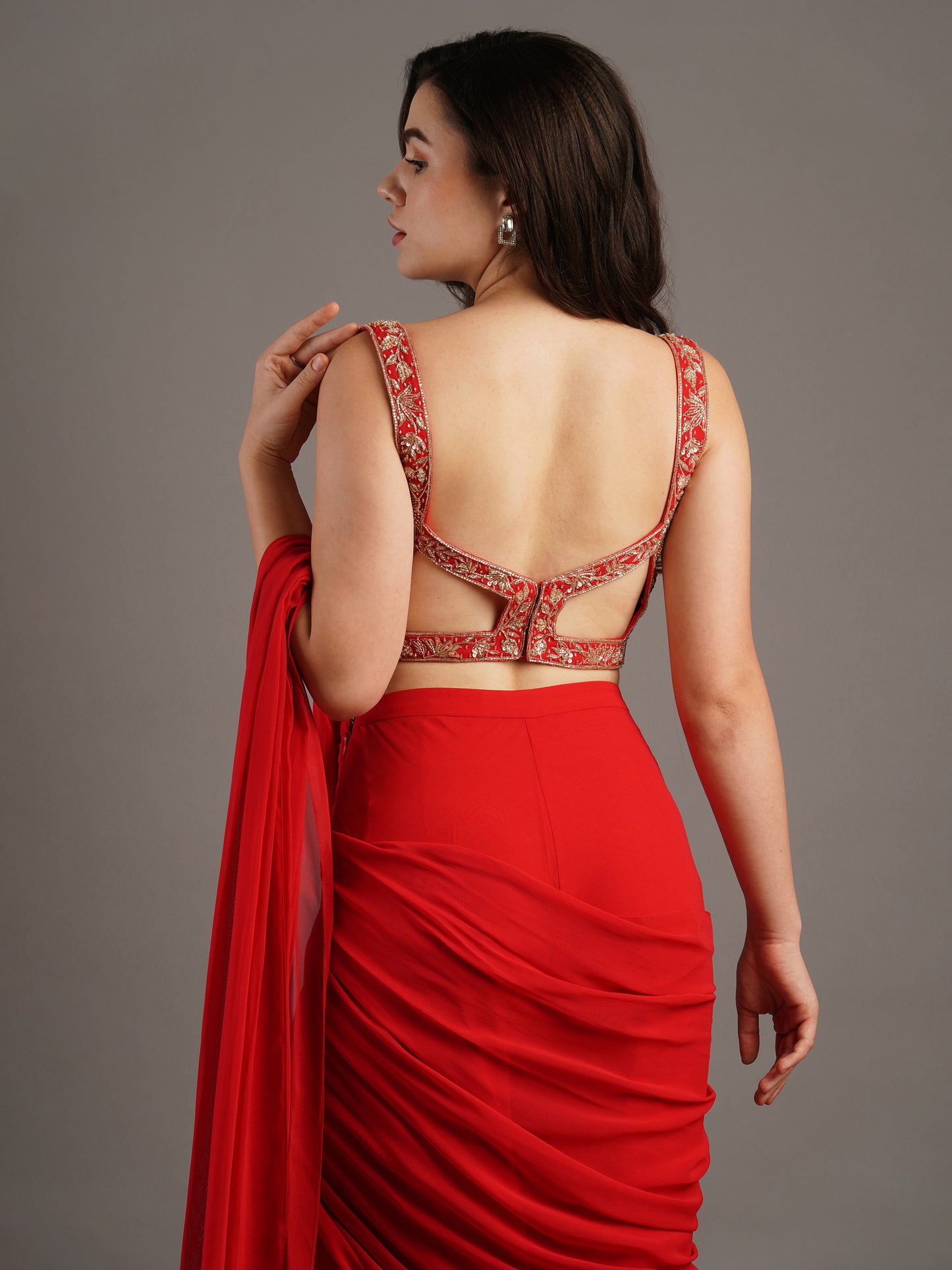 RED SHARARA SET