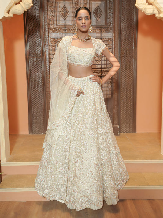 IVORY BRIDAL LEHENGA