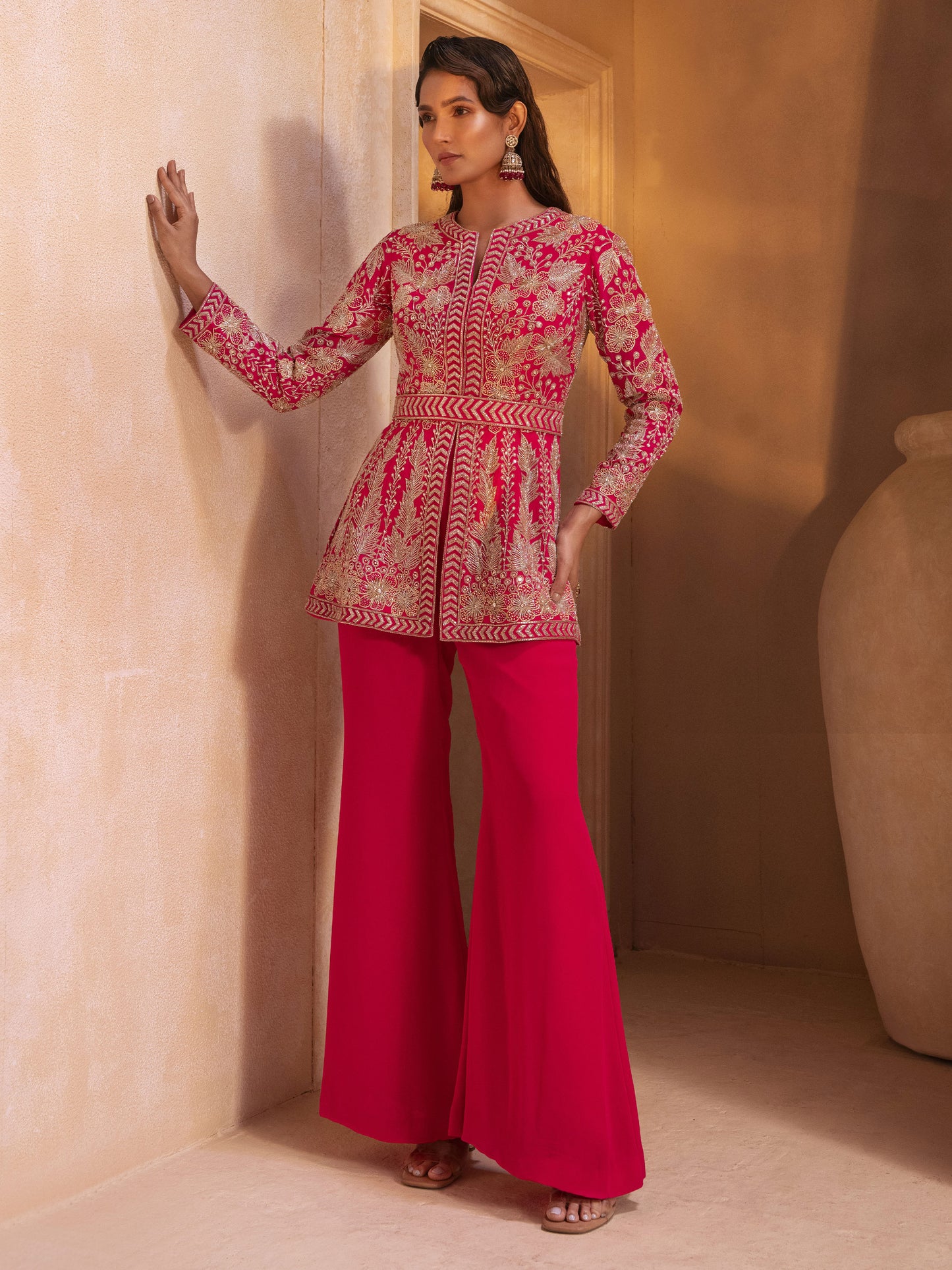 FUCHSIA PINK JACKET SET