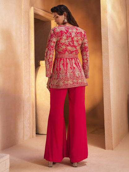 FUCHSIA PINK JACKET SET