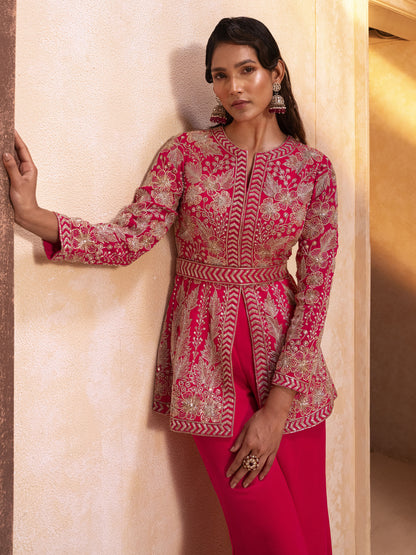 FUCHSIA PINK JACKET SET