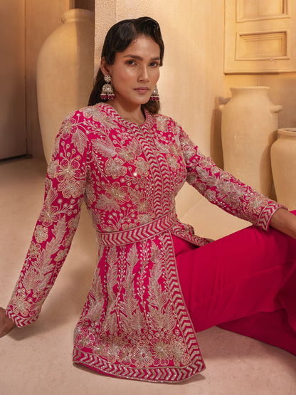FUCHSIA PINK JACKET SET