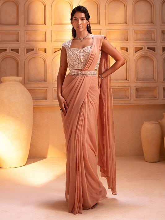 NUDE DRAPE SAREE