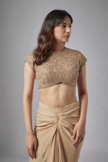 BEIGE SKIRT SET