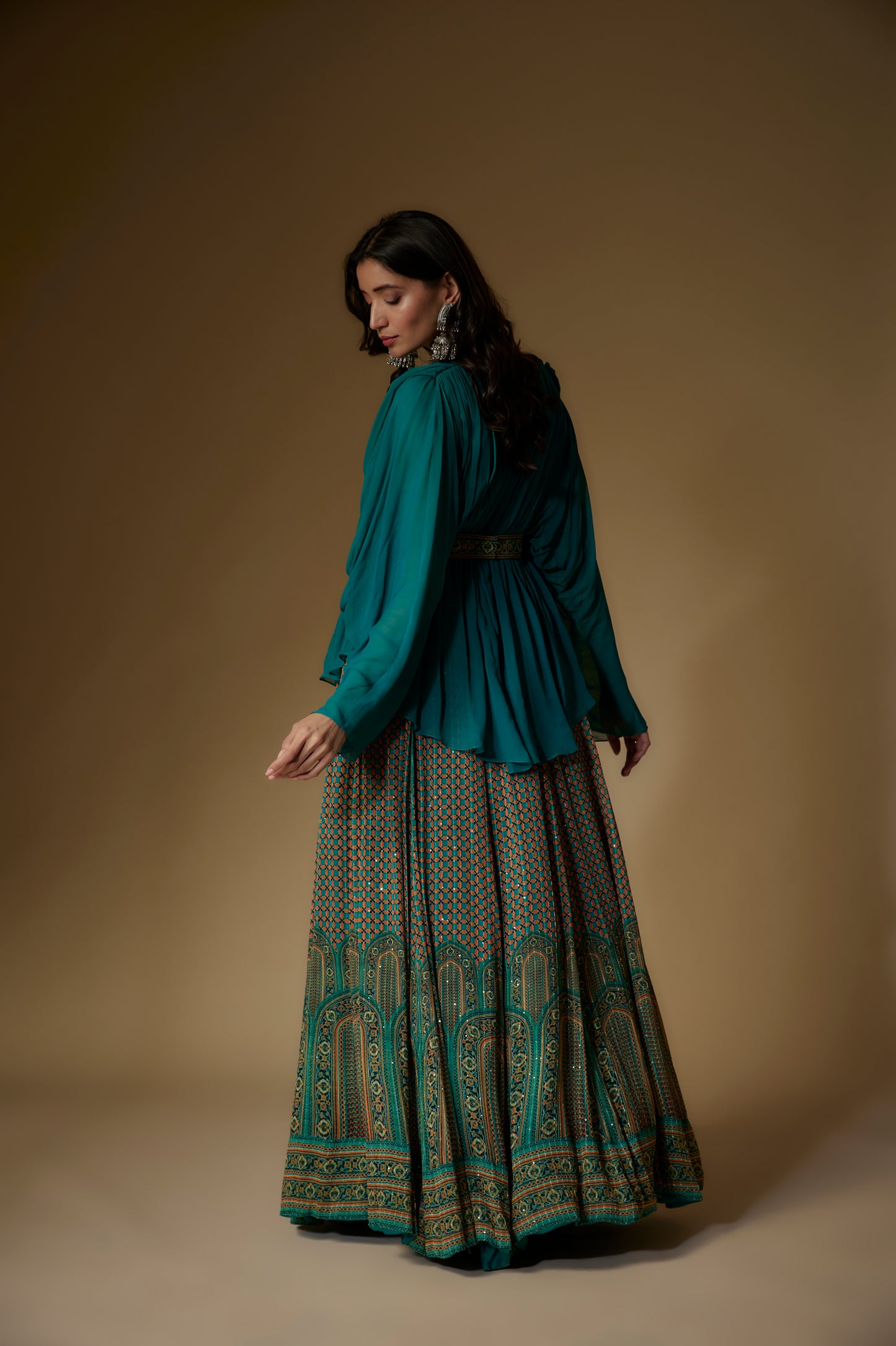 GREEN LEHENGA SET