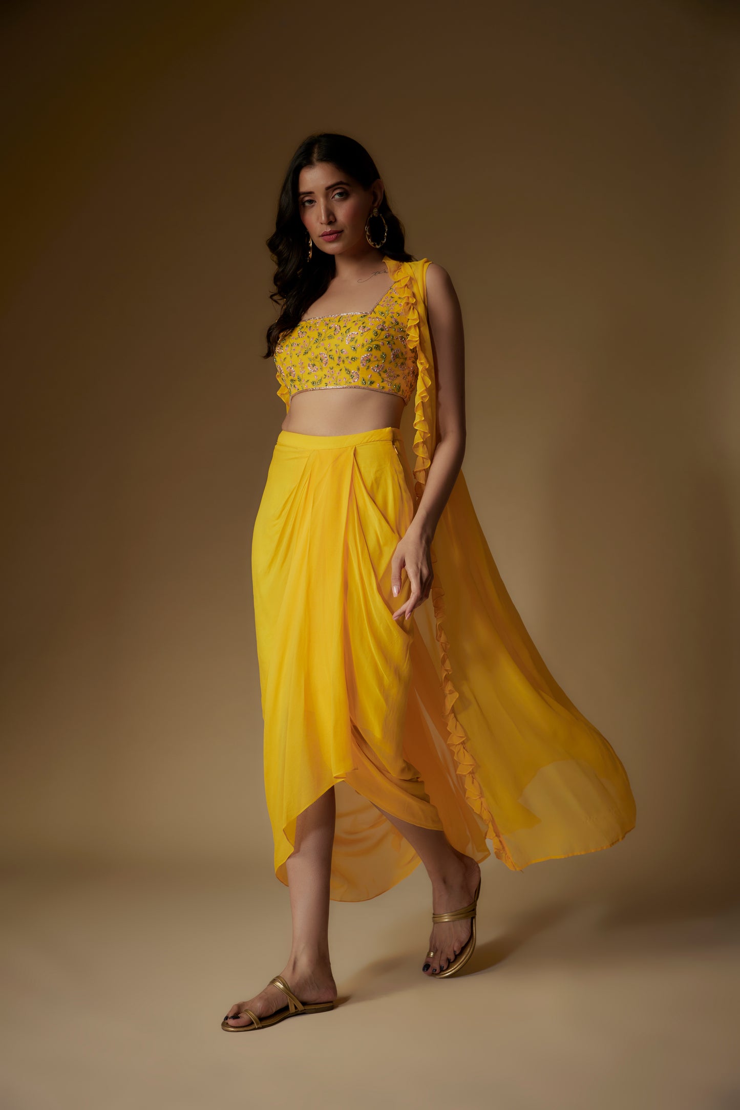 YELLOW SKIRT SET