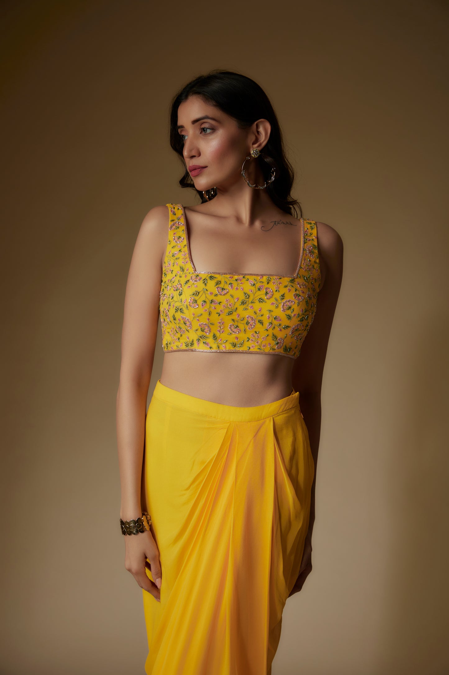 YELLOW SKIRT SET