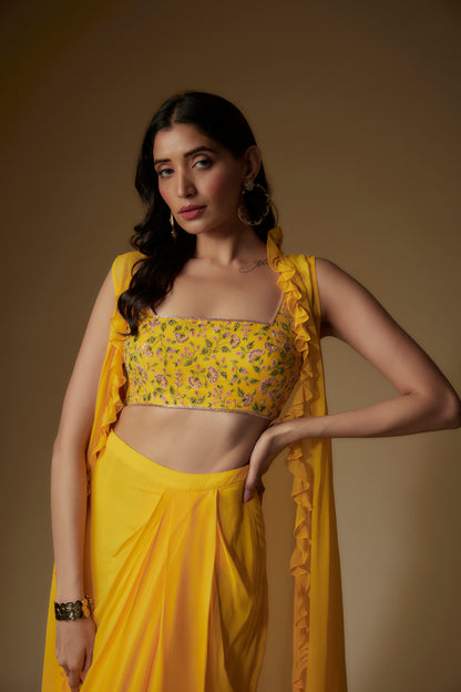 YELLOW SKIRT SET