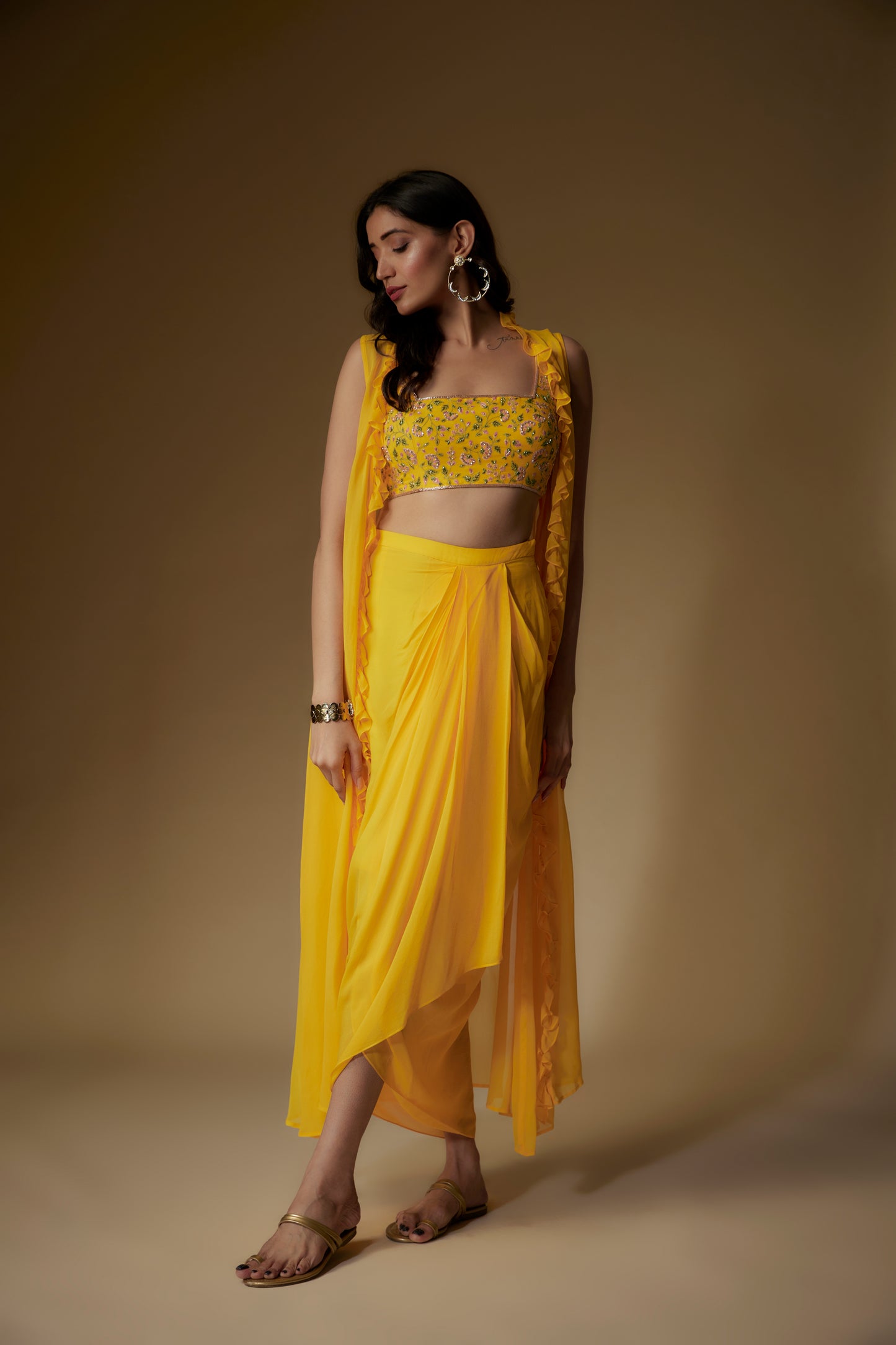 YELLOW SKIRT SET