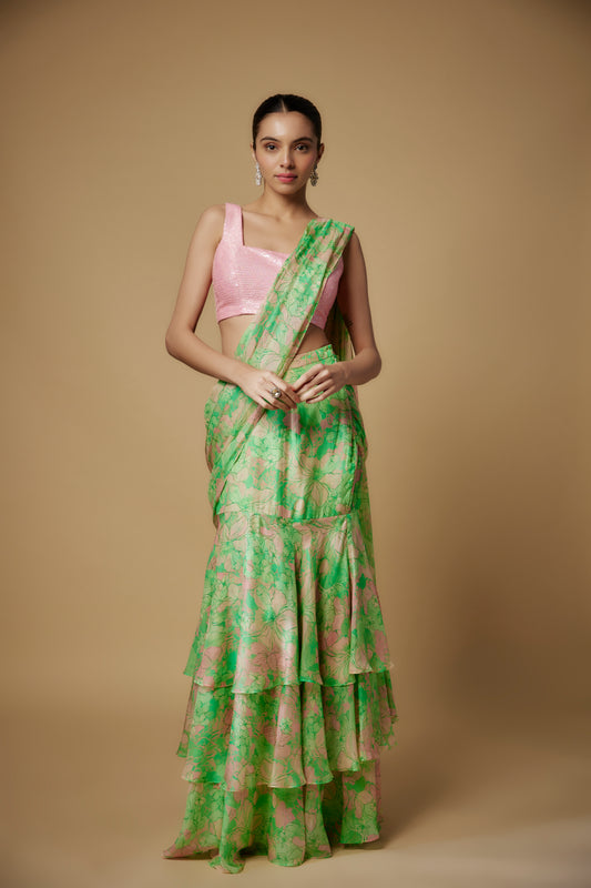 GREEN SAREE