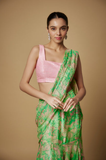 GREEN SAREE