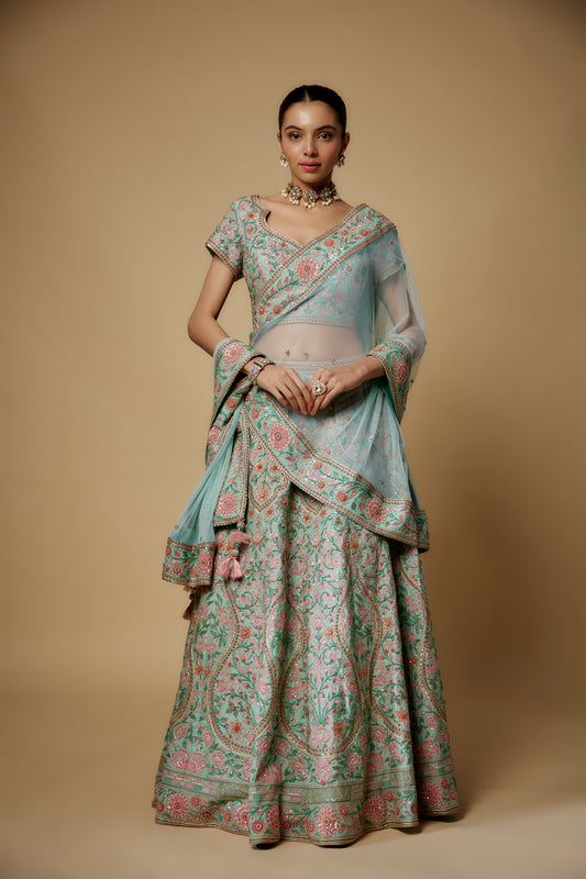 BLUE LEHENGA SET