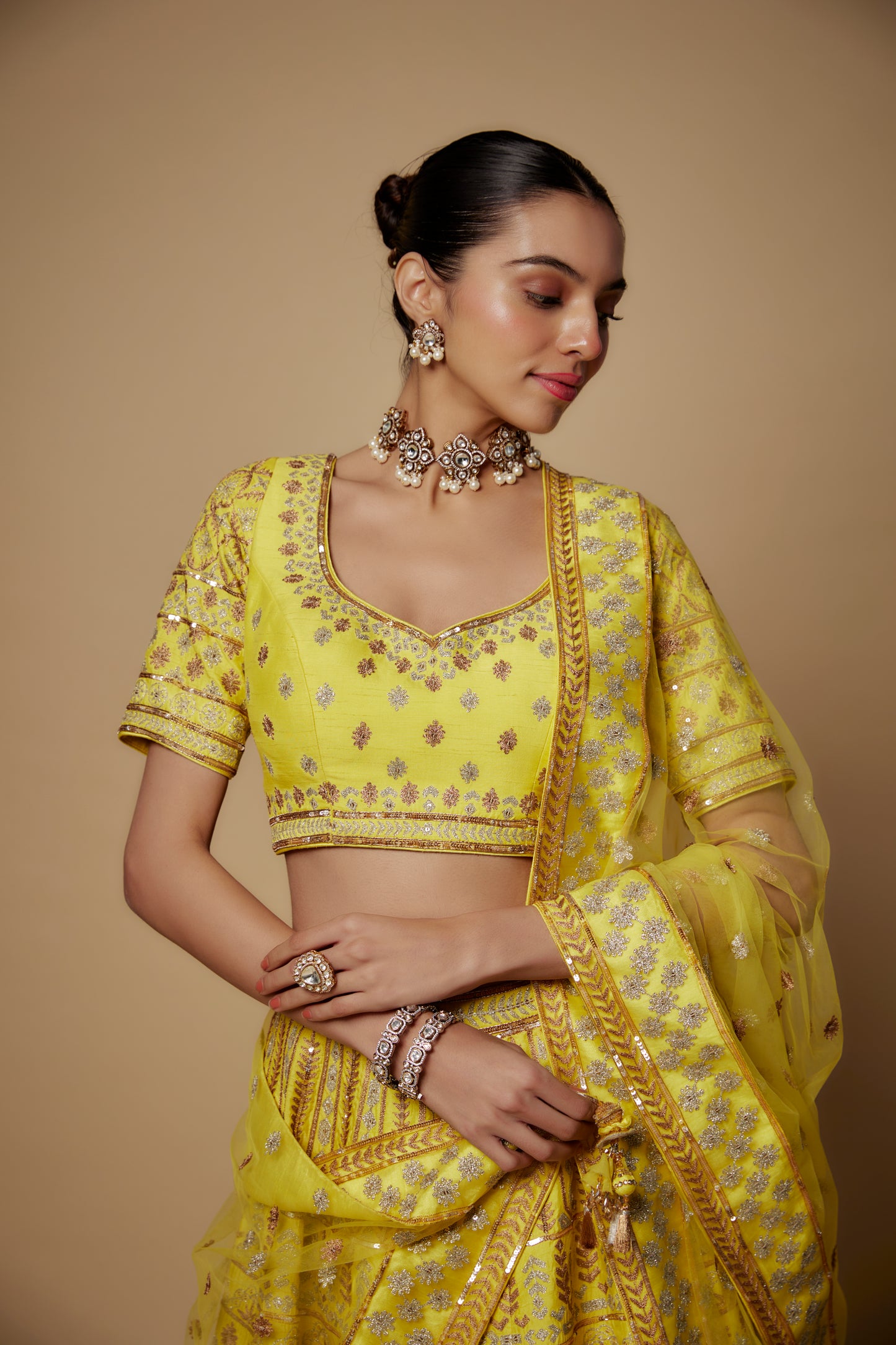 YELLOW LEHENGA SET