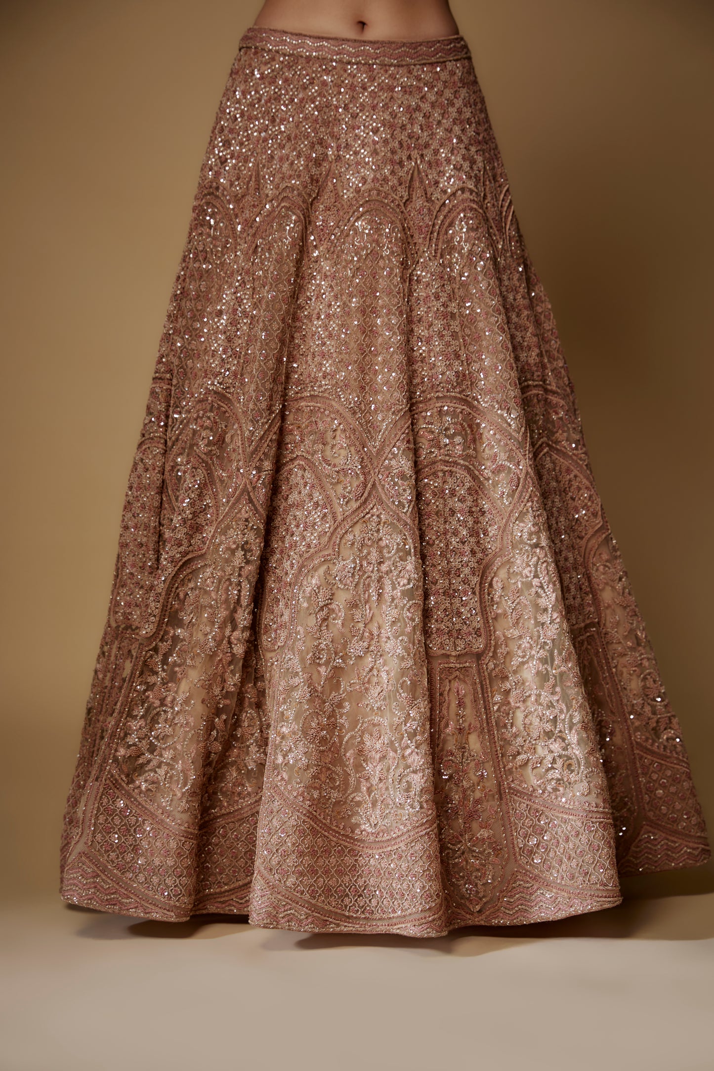 NUDE LEHENGA SET