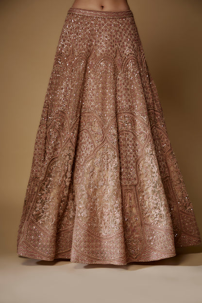 NUDE LEHENGA SET