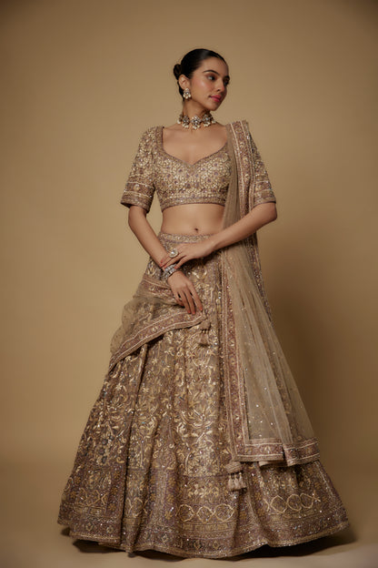 BEIGE LEHENGA SET