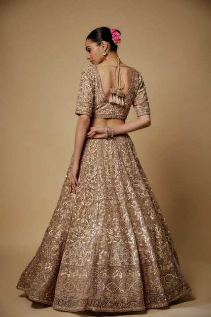 BEIGE LEHENGA SET